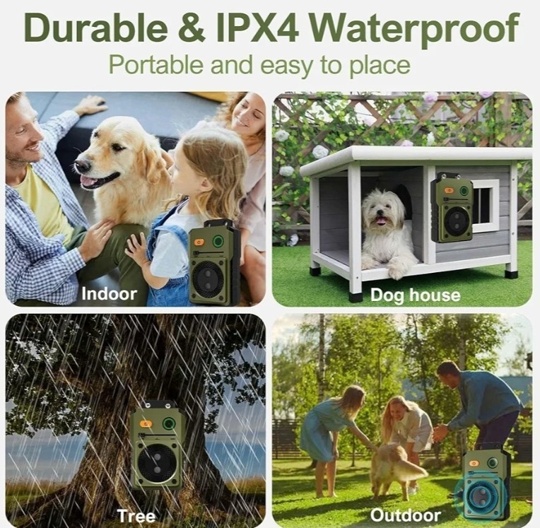 Anti Barking Device, 50FT Sonic Dog Bark Deterrent Devices 3 Modes