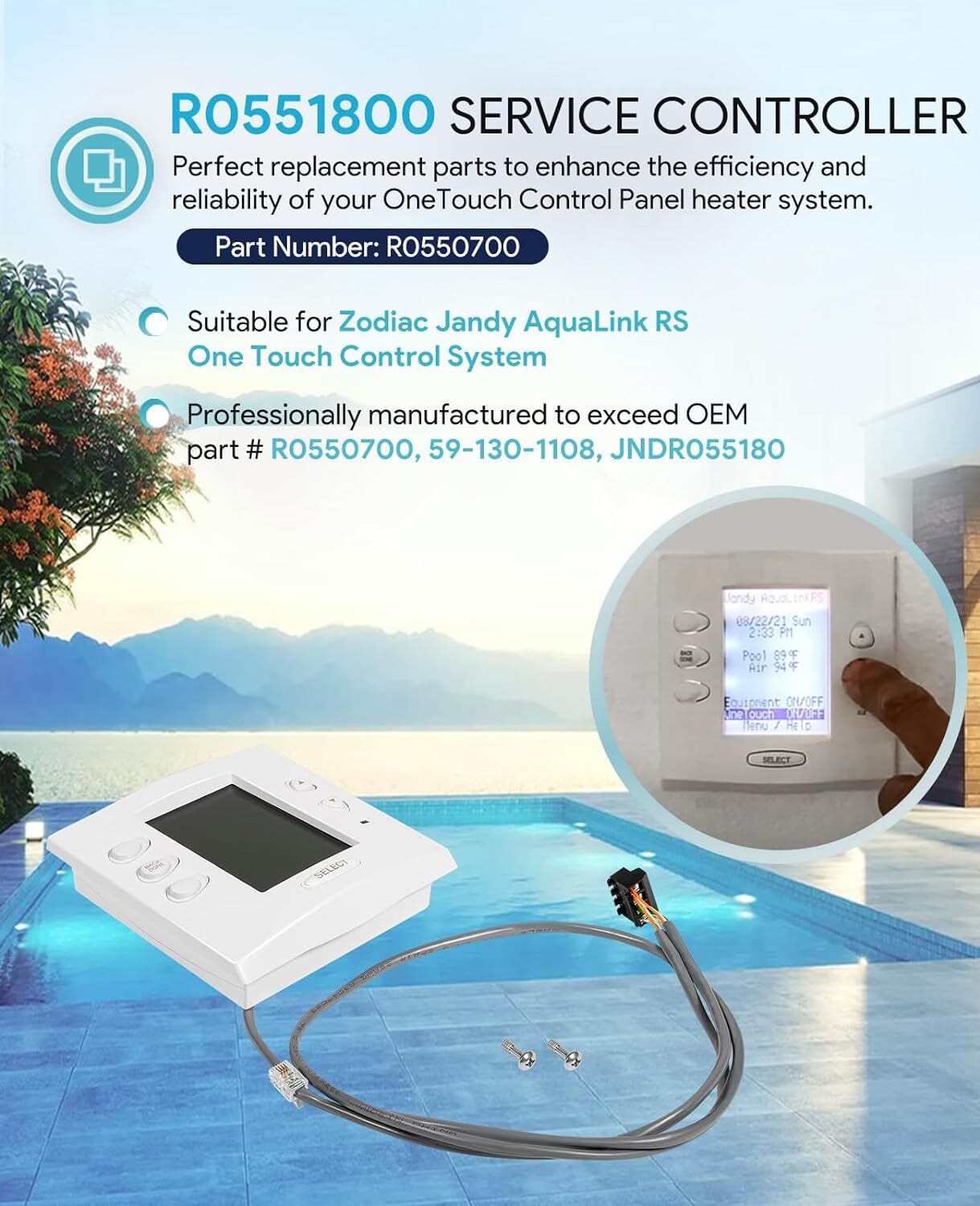 R0551800 Service Controller for Zodiac Jandy AquaLink RS One Touch Control Syste