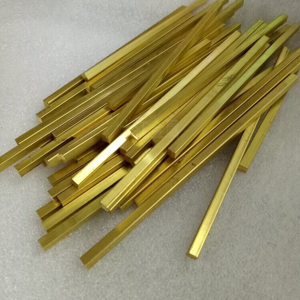 H59 Brass Square Bar Solid Rod 5/6/8/10/12/15/20 X 5/6/8/10/12/15/20 L250/500mm