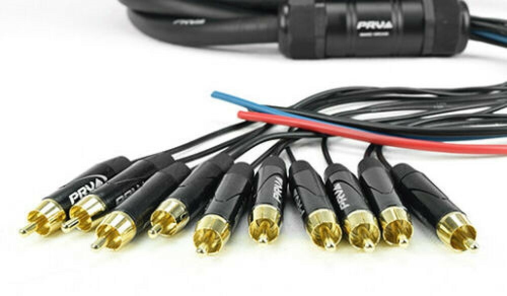 PRV Audio SNAKE 10RCA-30 Car Audio 30 Ft Medusa Cable 10 RCA Channels + 3 Power