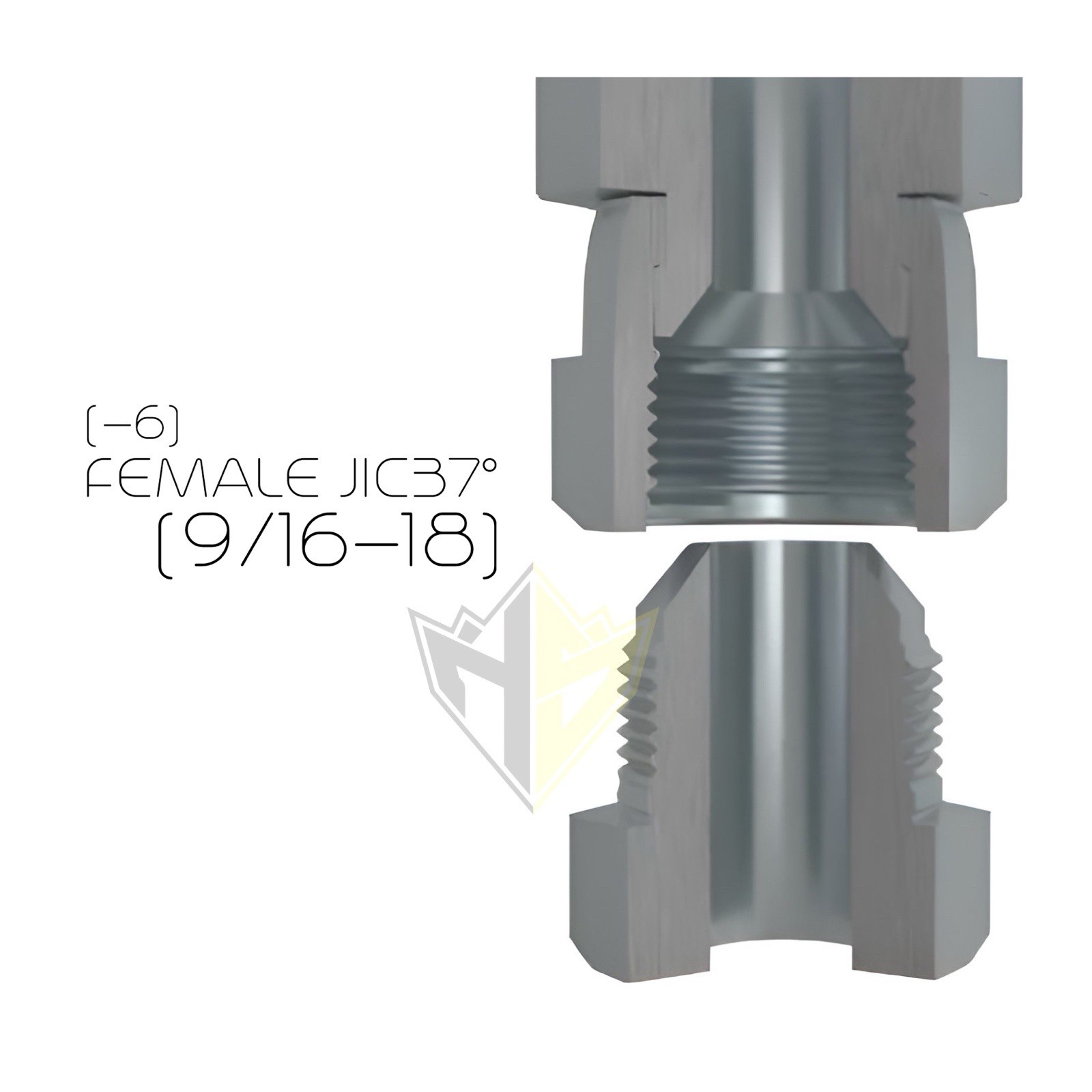 1/4” Hydraulic Hose Assembly with 3/8 FEMALE JIC37° Ends, #6 JIC 37° (6,000psi)
