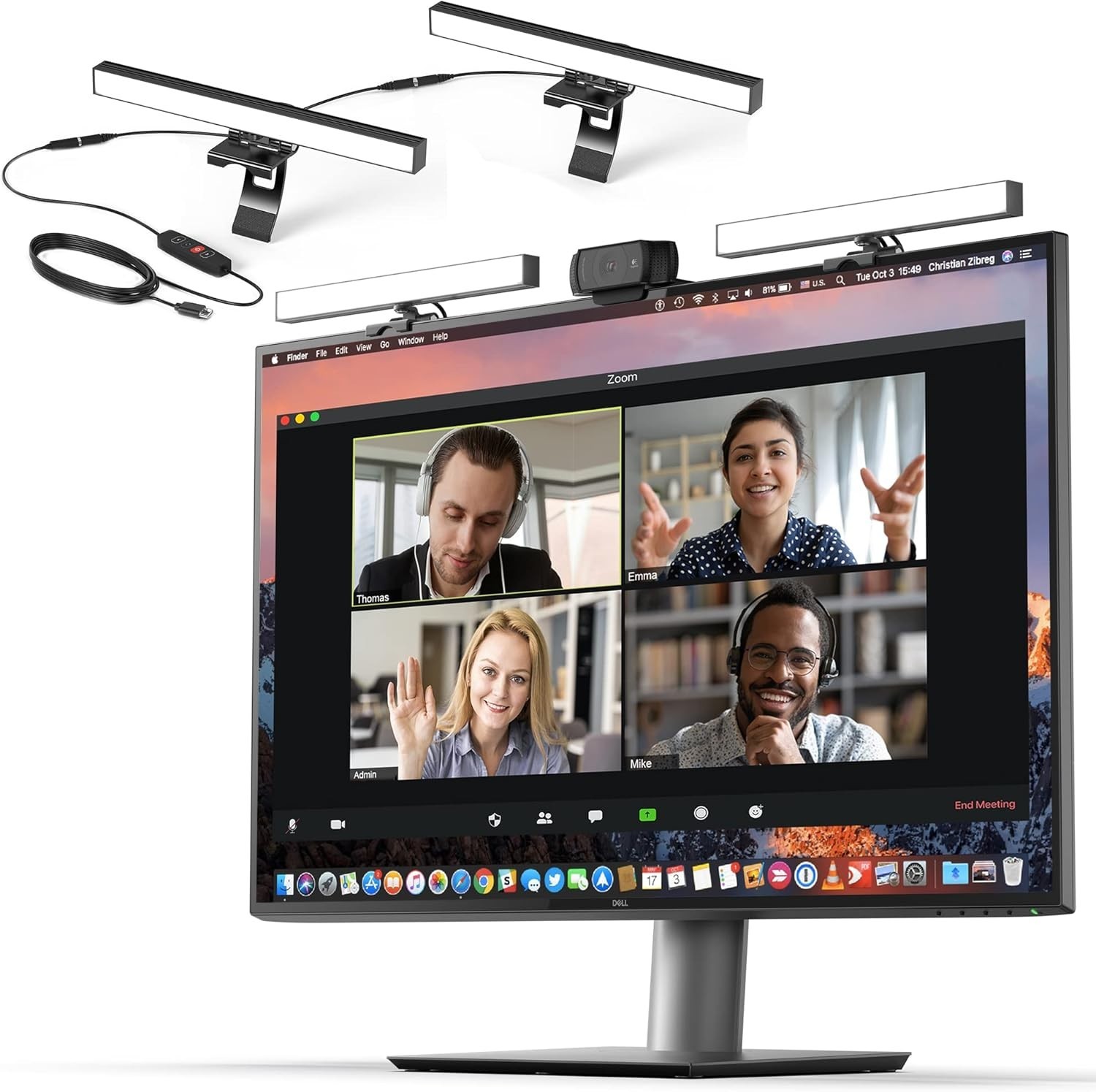 HumanCentric Video Conference Lighting - Double Kit (2-Pack) - LED Webcam Light