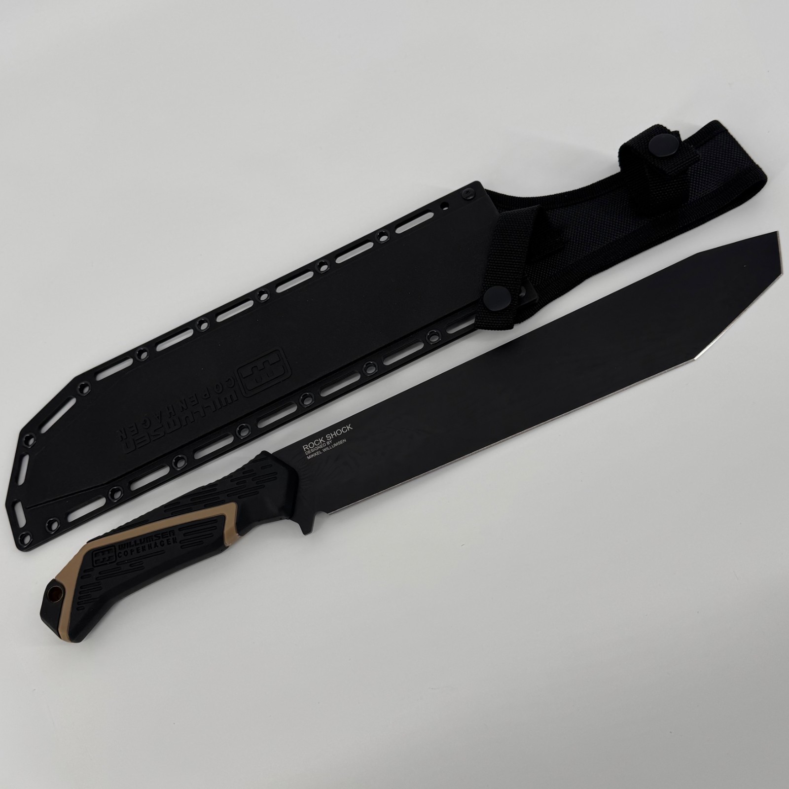 Mikkel Willumsen Rock Shock Fixed Blade Machete Hunting Survival Outdoor Knife