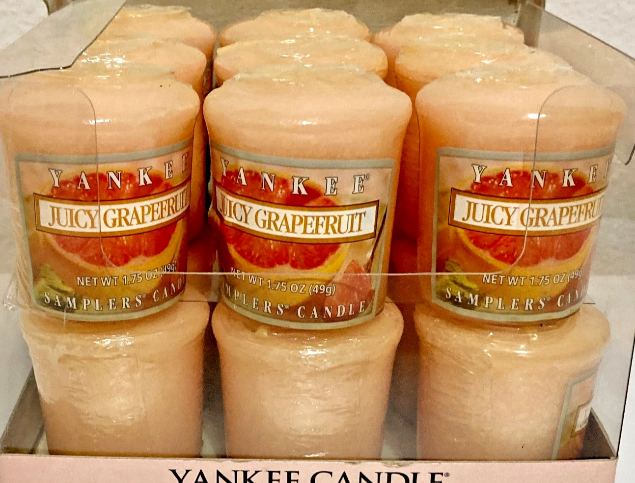Lot of 6- Yankee Candle🧡 -JUICY GRAPEFRUIT- Votives/Samplers RARE New FREE SHIP