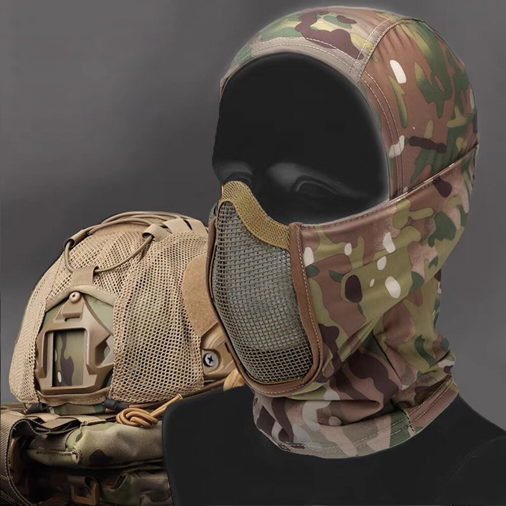 Tactical CS Mask Helmet Liner Cap Full Face Mask Balaclava Outdoor Hunting Mask