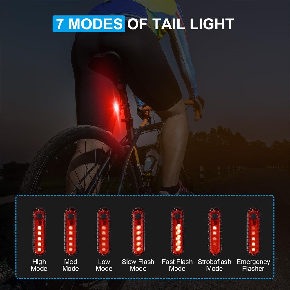 20000LM Rechargeable LED Mountain Bike Lights Bicycle Torch Front &Rear Lamp Set
