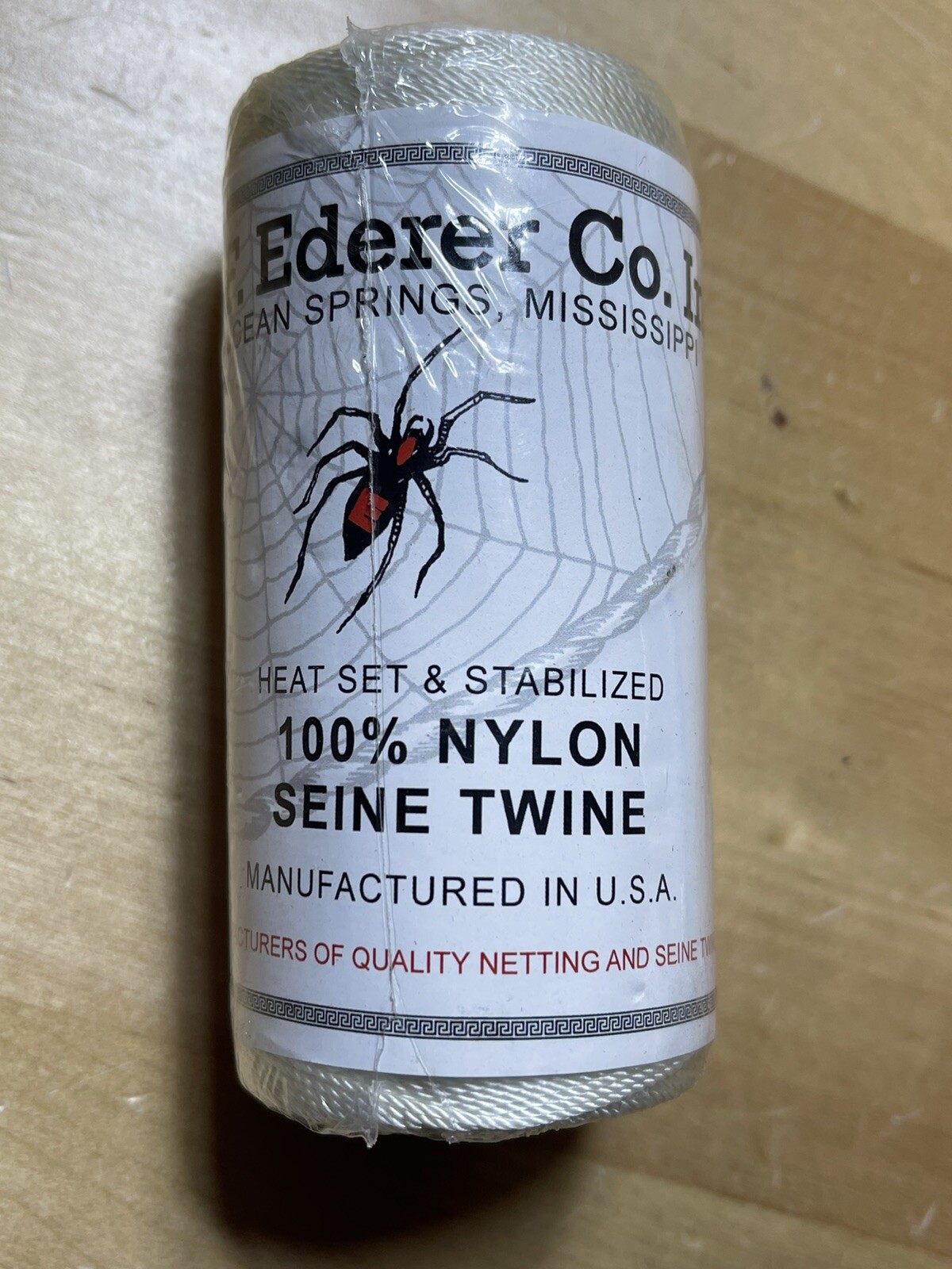 R. F. Ederer Co. Heat Set & Stabilized Sz 6 1/4Lb Spool 100% Nylon Seine Twine
