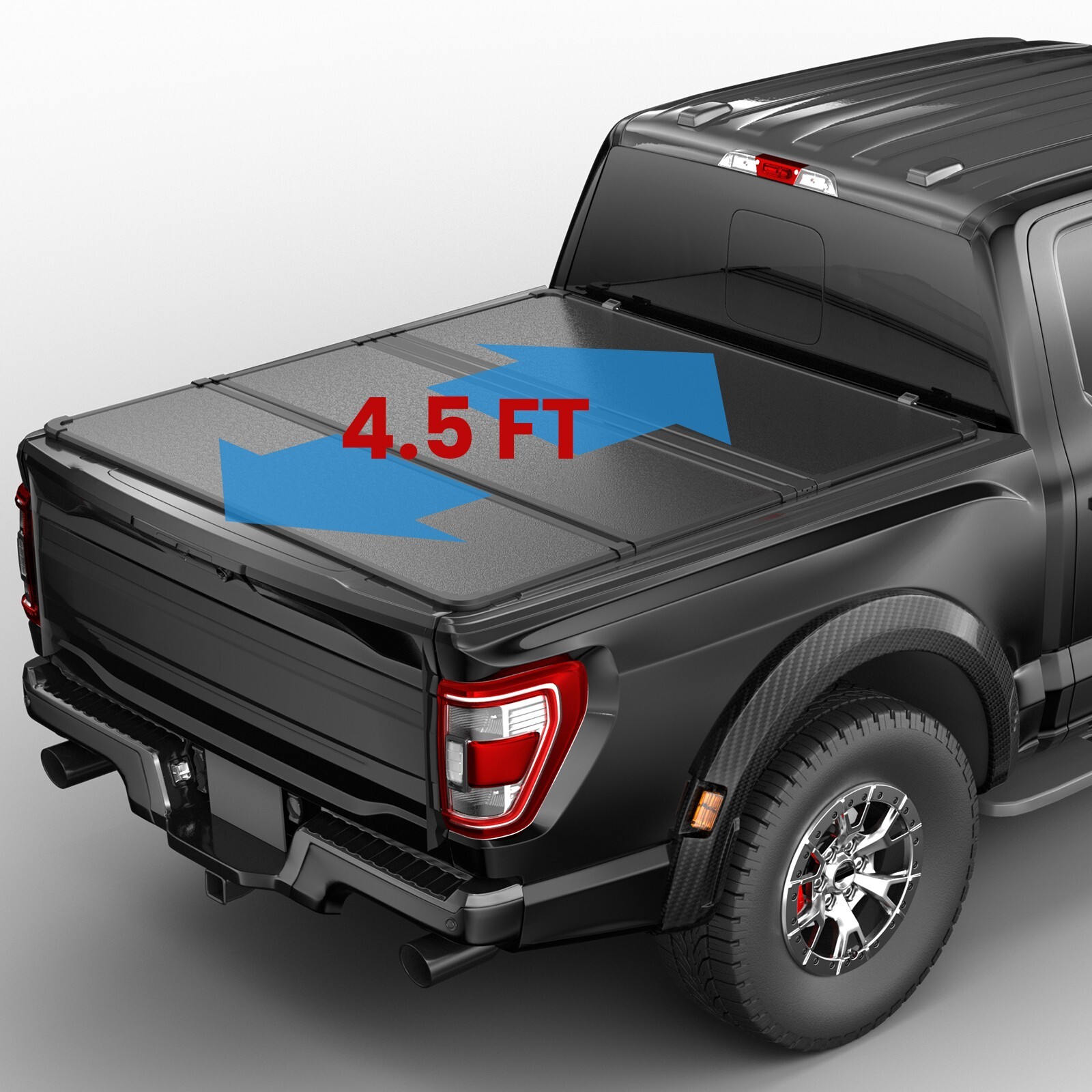 4.5ft 4.6ft Tri-Fold Hard Tonneau Cover For 2022-2025 Ford Maverick Truck Bed