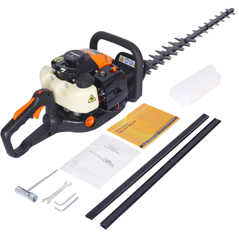 26cc 2-Cycle Gas Powered Hedge Trimmer Double Sided Blade 24" Recoil Gasoline