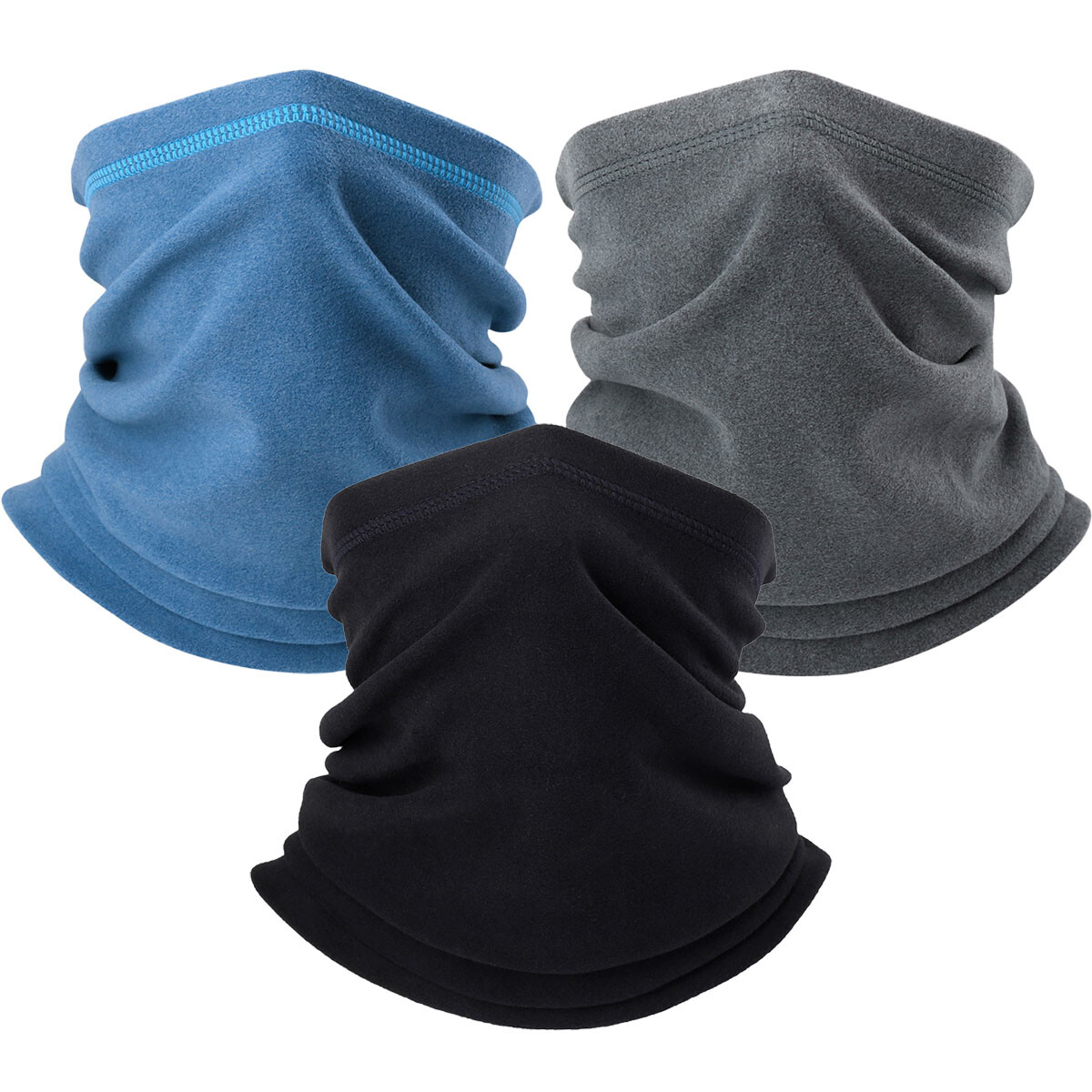 Neck Gaiter Warmer Polar Fleece Neck Scarf Winter Ski Tube Scarf Half Face Mask