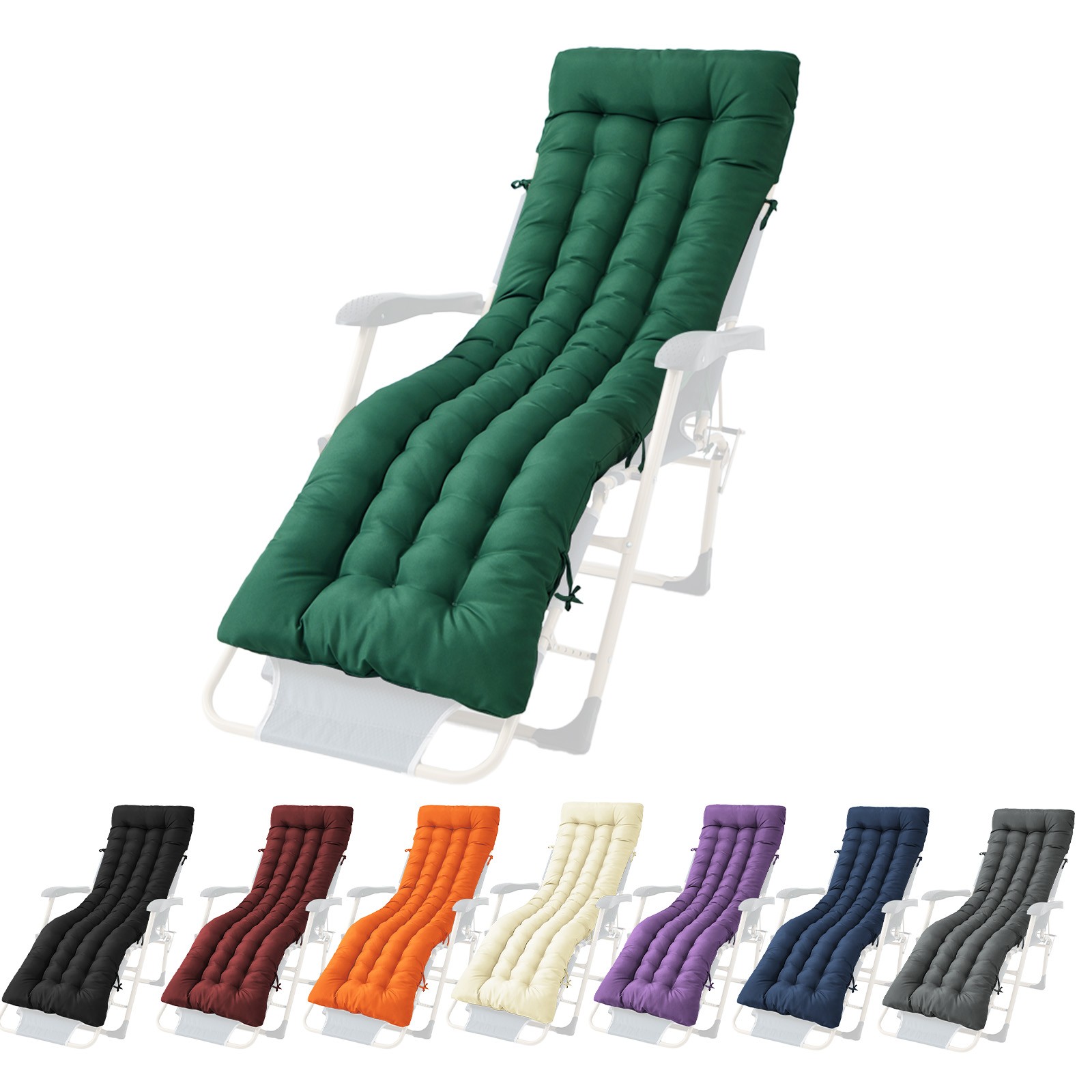 67"x19.7" Waterproof Thick Chaise Lounge Cushion High Filling Volume Outdoor Pad