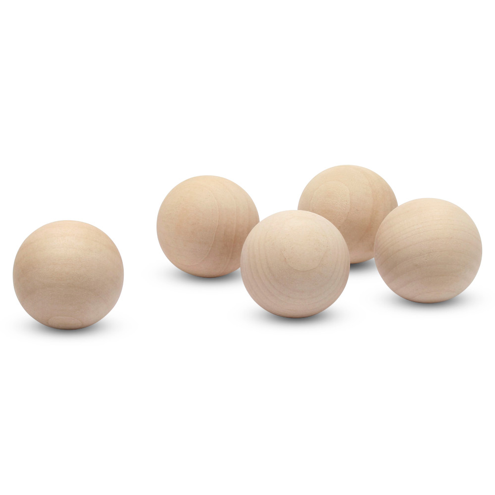Wooden Balls 1-1/2 inch Unfinished, Round Birch Balls for Crafts | Woodpeckers