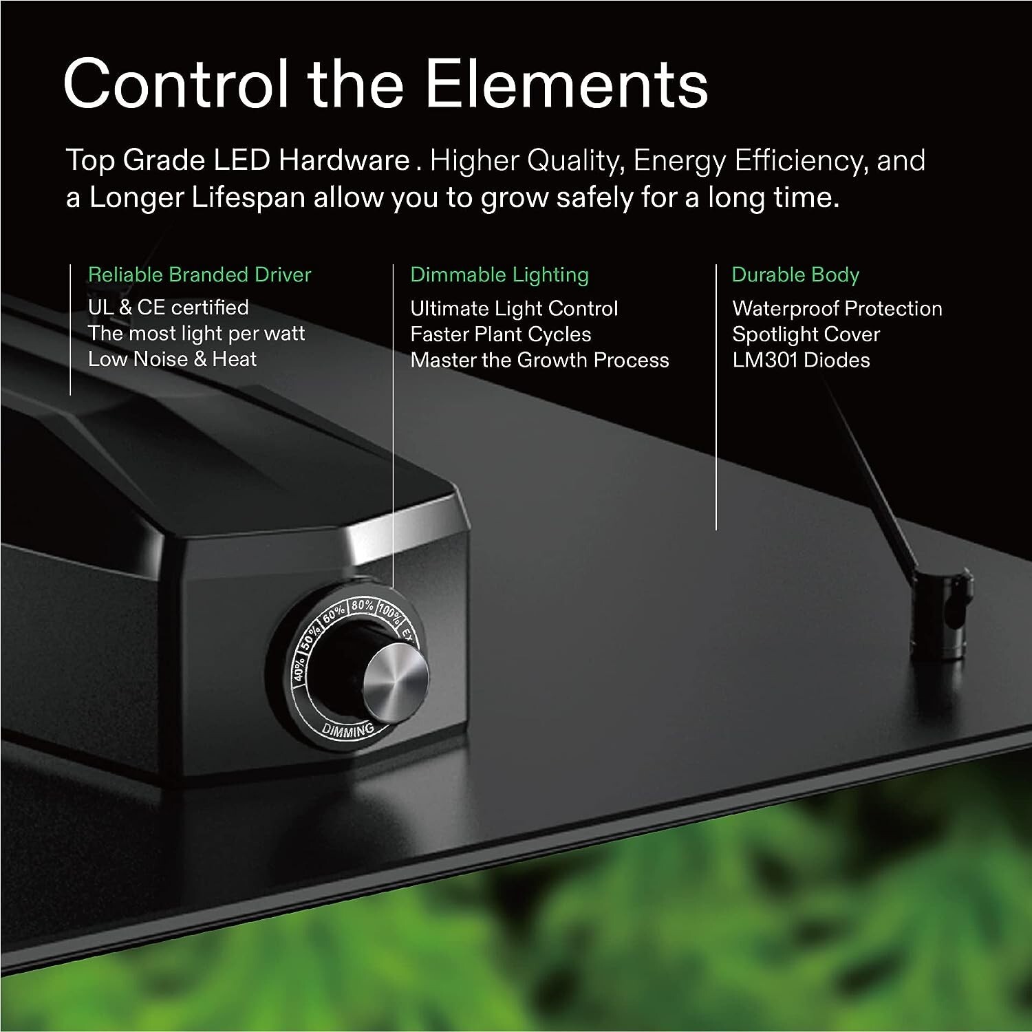 VIVOSUN 2.7x2.7 Complete Grow tent kit w/VS1000 Led Grow light inline duct fan 4