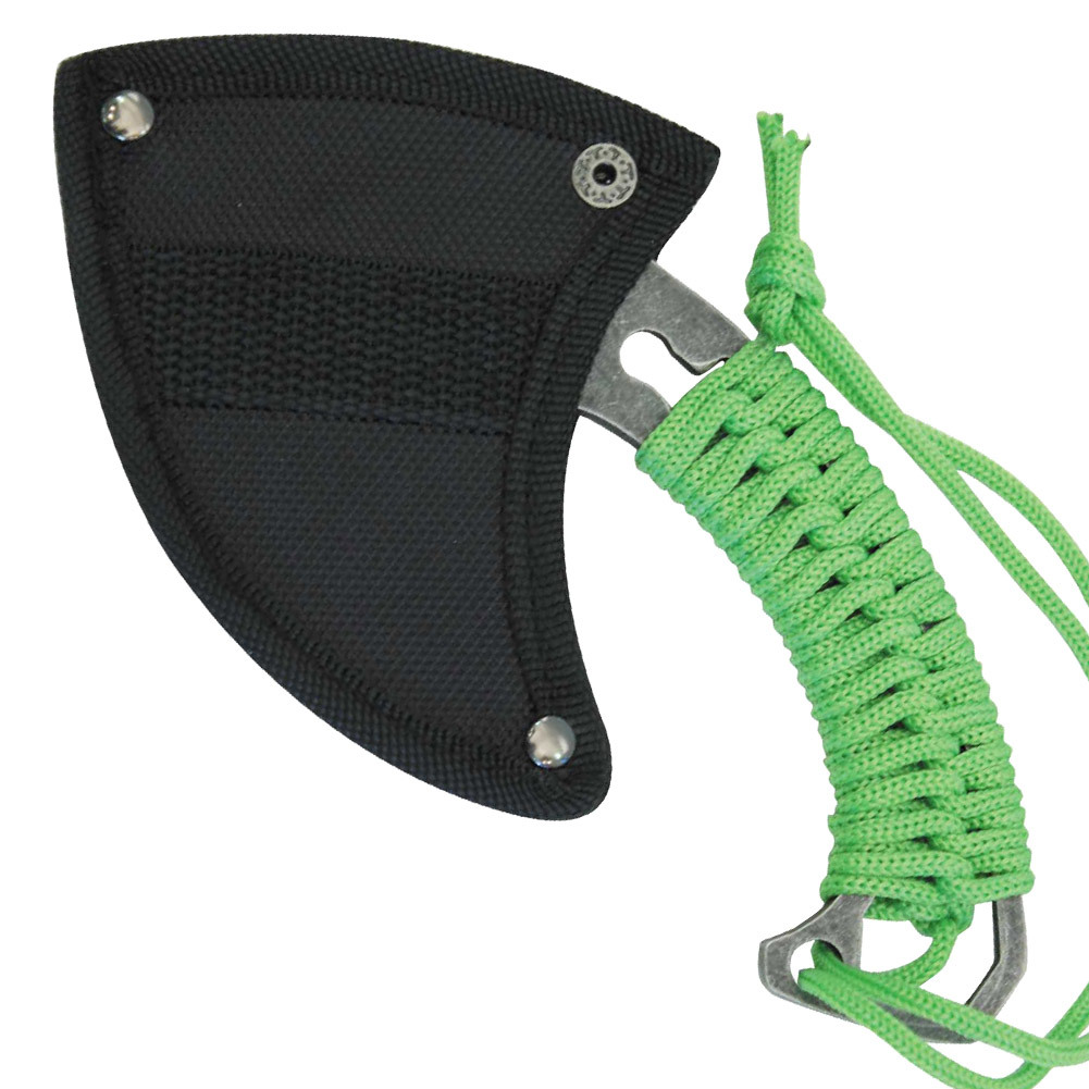 7.5" Full Tang Mini Hatchet Axe Hunting Camping Outdoor Fixed Blade + Sheath