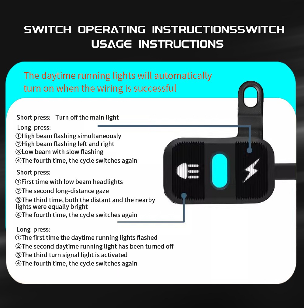 2x 6" Laser LED Motorcycle Driving Fog Spot Light Auxiliary Lamp White+Amber DRL