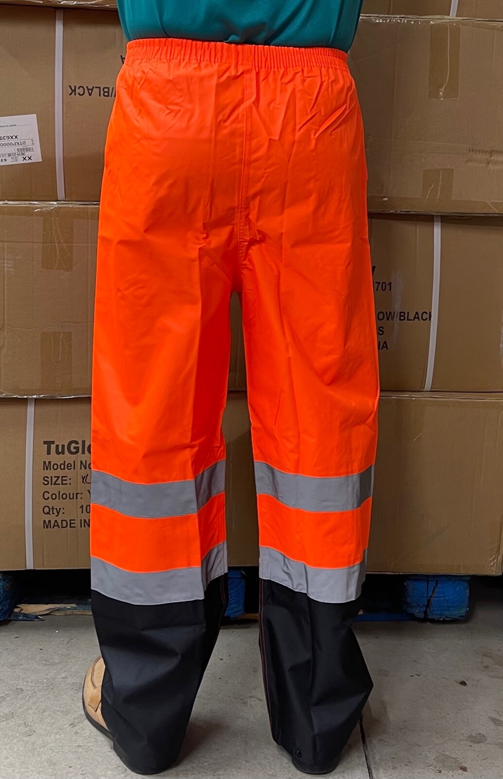 Orange Safety Rain-suit, Rain Jacket With Hoodie and Rain Pants