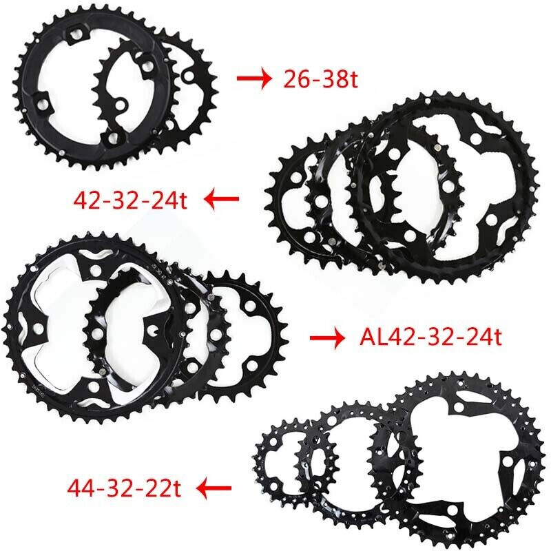104/64BCD MTB Crankset 22-44t fit Shimano Bike Double Triple Chainrings Sprocket