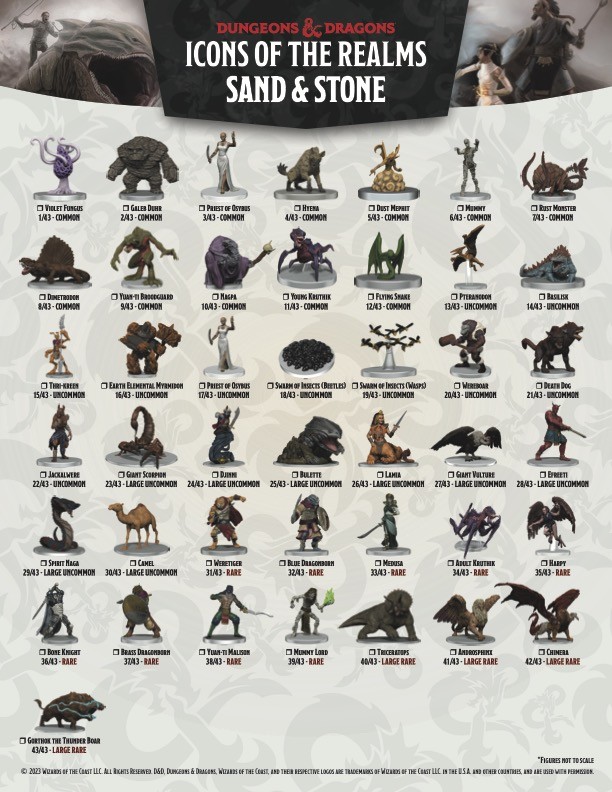 D&D Icons of the Realms Sand & Stone 8 ct Booster Brick