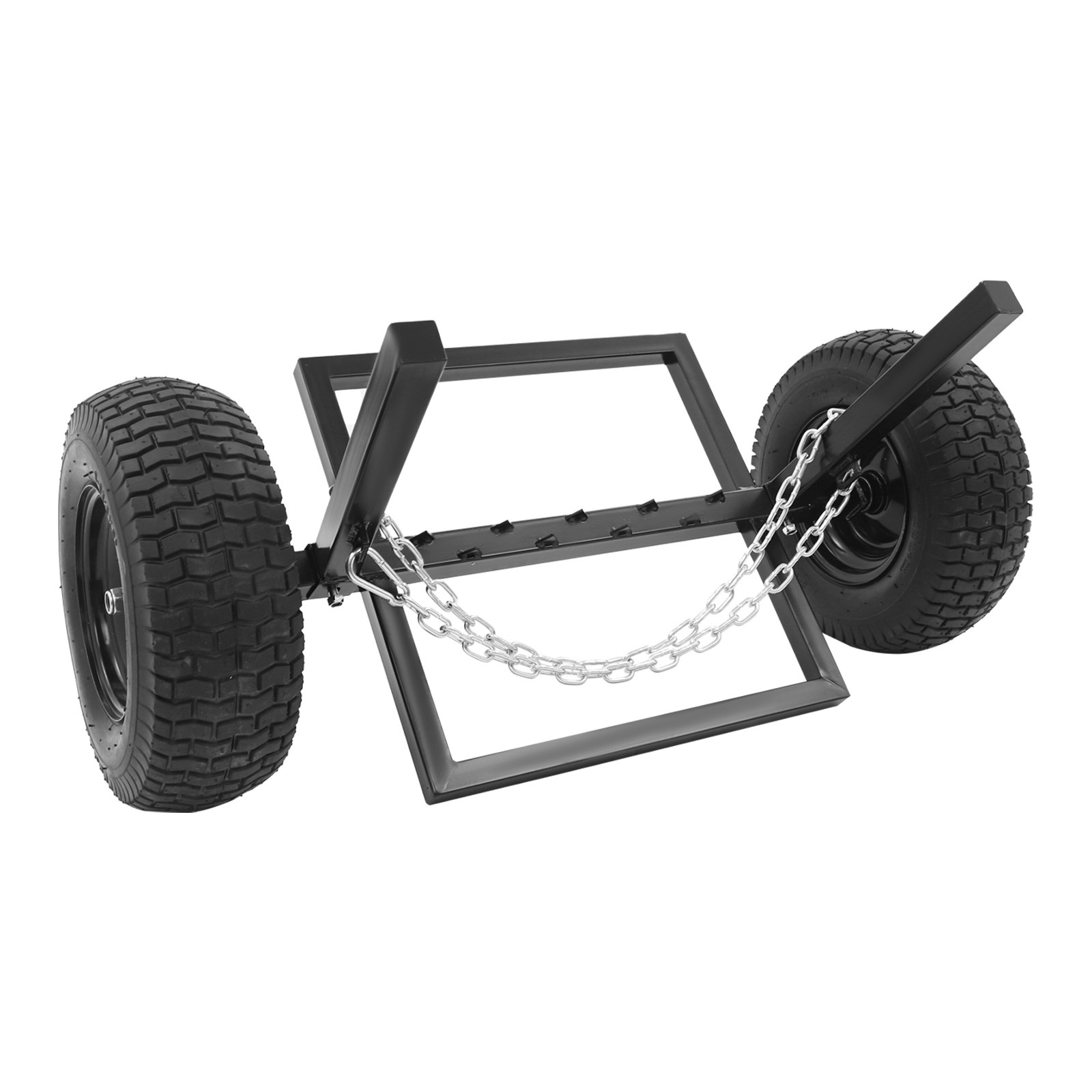 1500 LBS Capacity Log Skidder Heavy Duty Log Holder Log Dolly with Chain Black