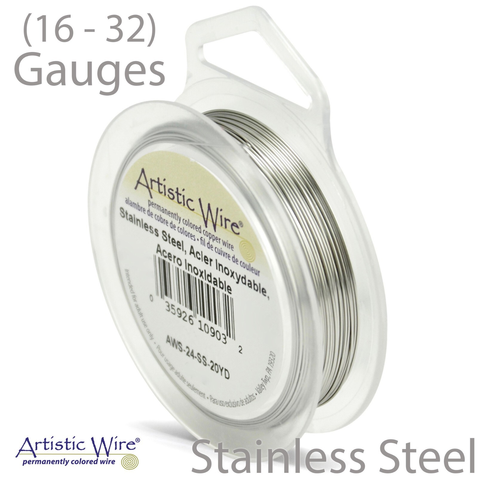 Stainless Steel Artistic Wire, Round Tarnish-Resistant Craft Wire (16-32 Gauge)