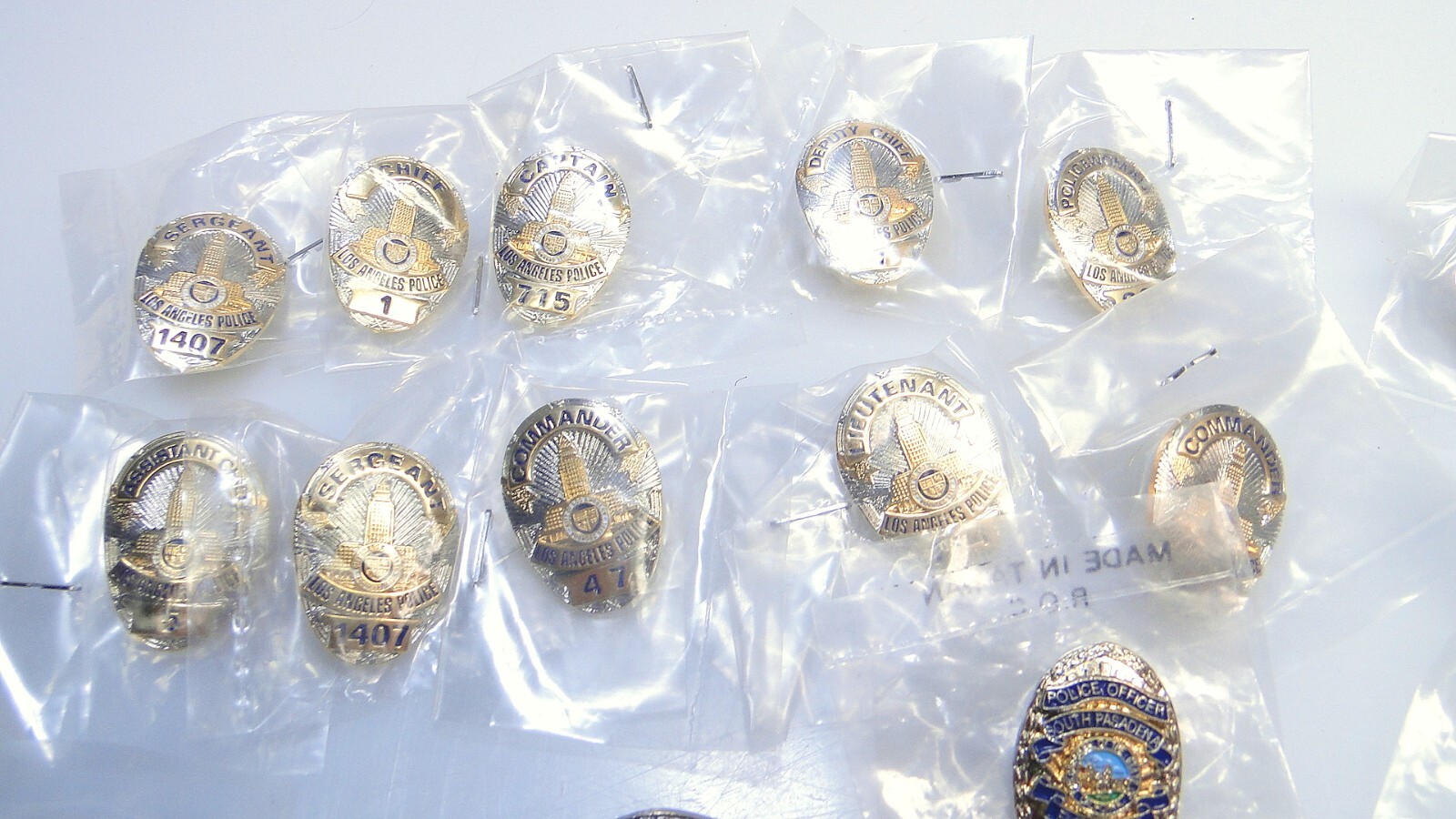 17 California Police Lapel Pins Los Angeles Huntington Orange