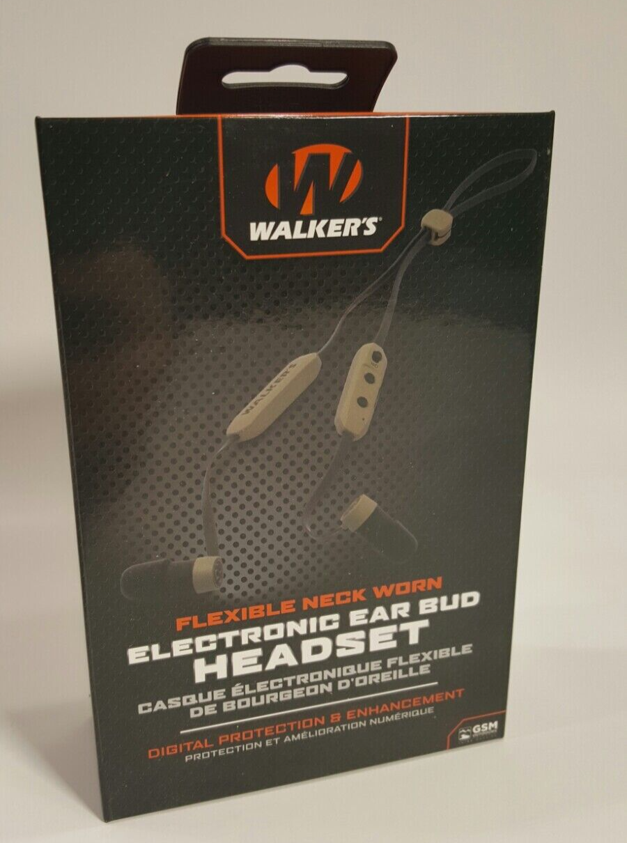 Walker's Rope Hearing Enhancer Flexible Neck Worn Electronic Ear Bud Headset NEW