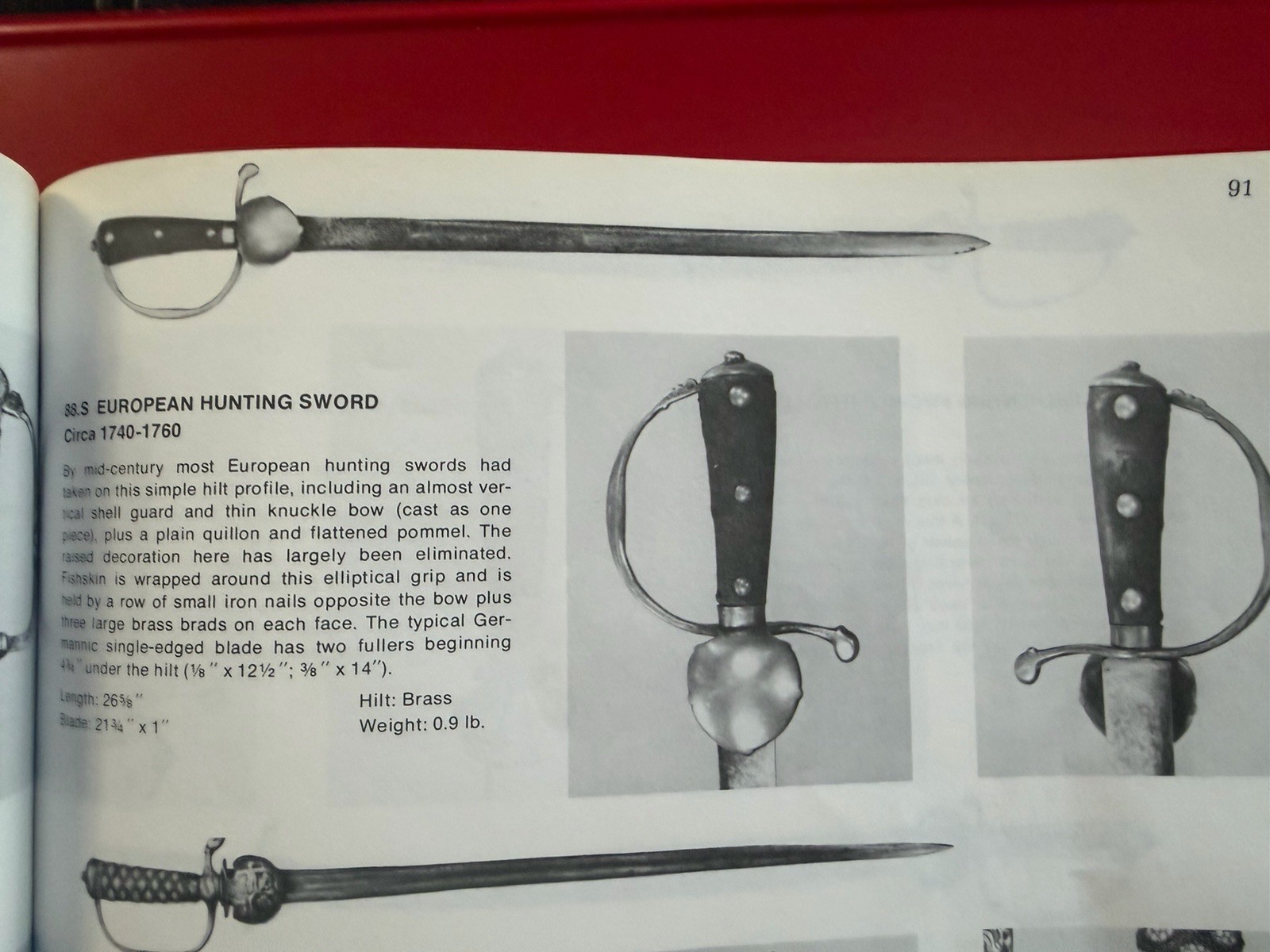 Revolutionary War Era 1700s 18th Century European Cuttoe Hunting Sword