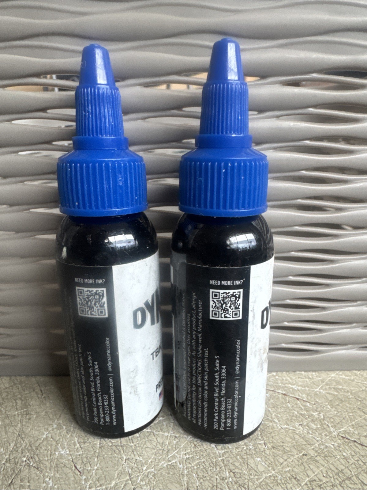 Lot of 2 - Dynamic Color Co TBK Triple Black Premium Tattoo Ink - 1oz
