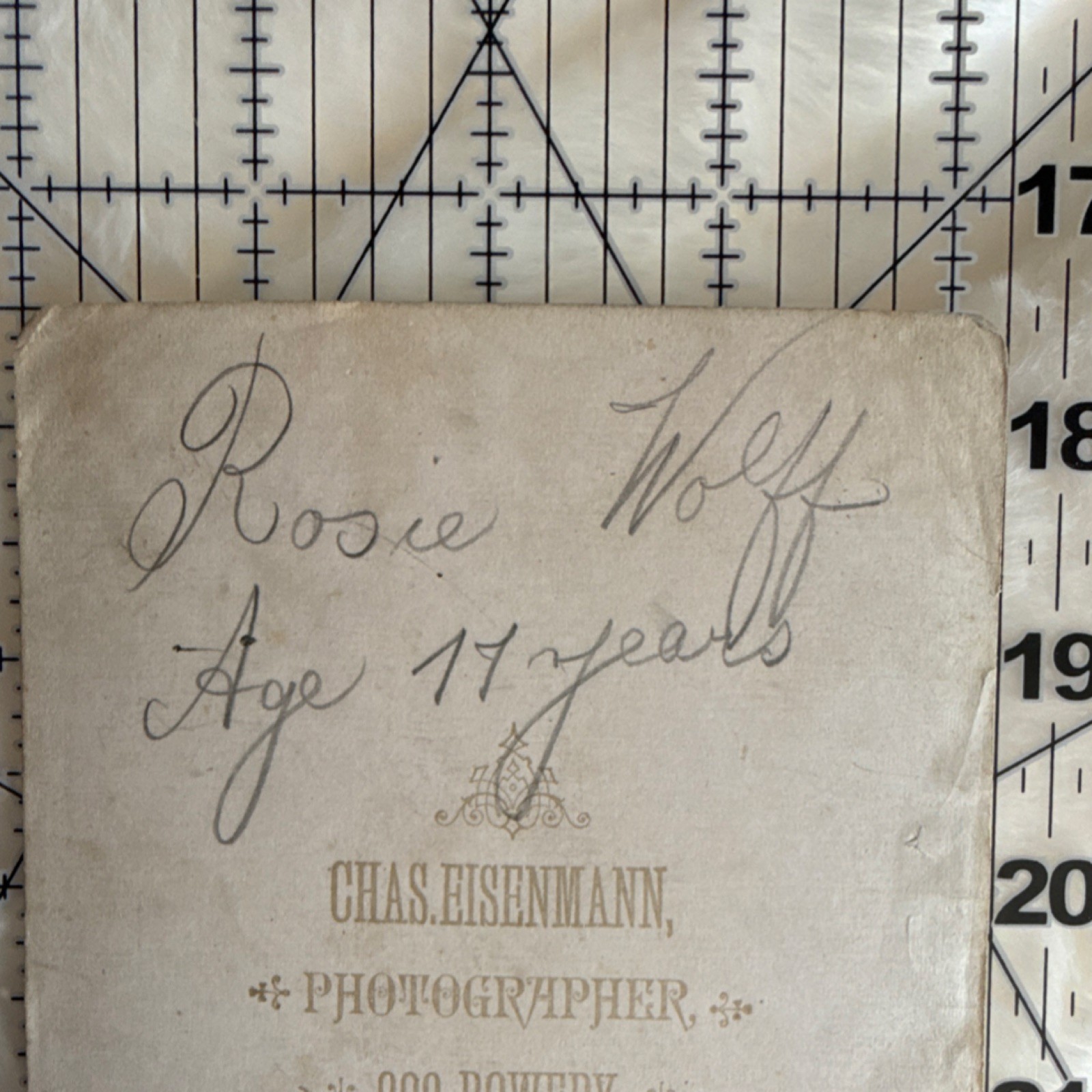 Chas. Eisenmann Cabinet Card Photograph Rosie Wolff Violin Sepia Albumen