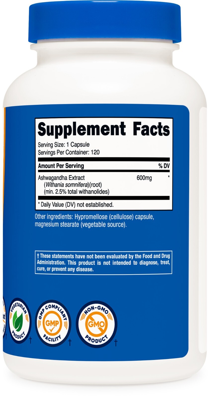 Nutricost Ashwagandha Root Herbal Supplement 600mg (120 Capsules)