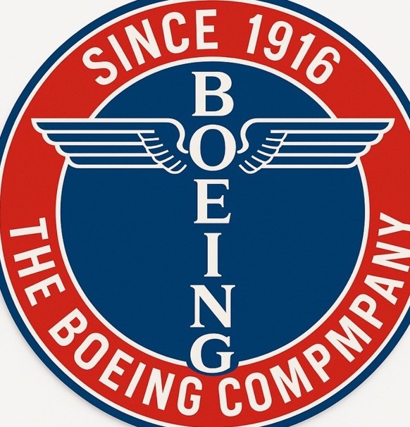 Retro Style Boeing Airplane Company Quality Round Garage Sign