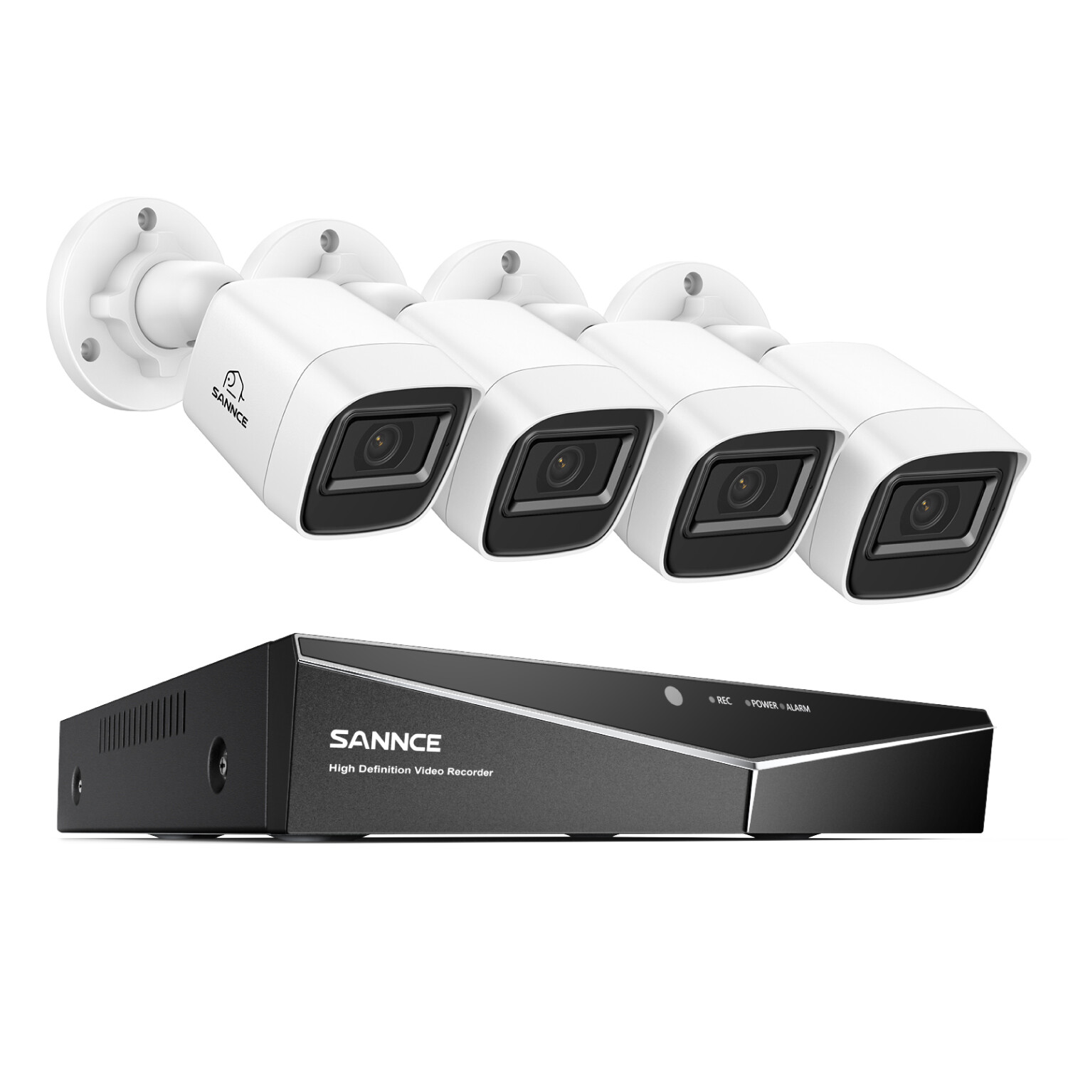SANNCE 5in1 16CH DVR 1080P Video Security Camera System Outdoor Human Detection