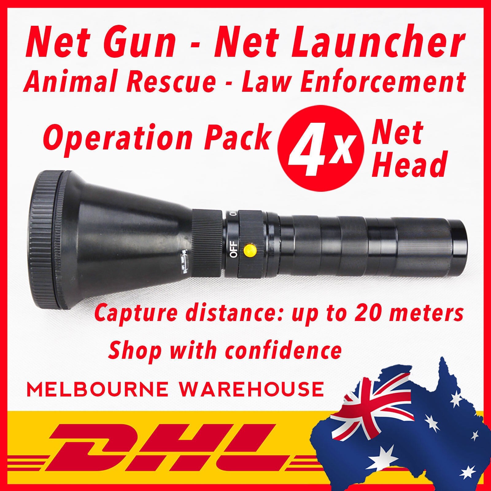 Net Launcher - Net Shooter - Animal Rescue For Sale - Shooting Net Gun Netgun