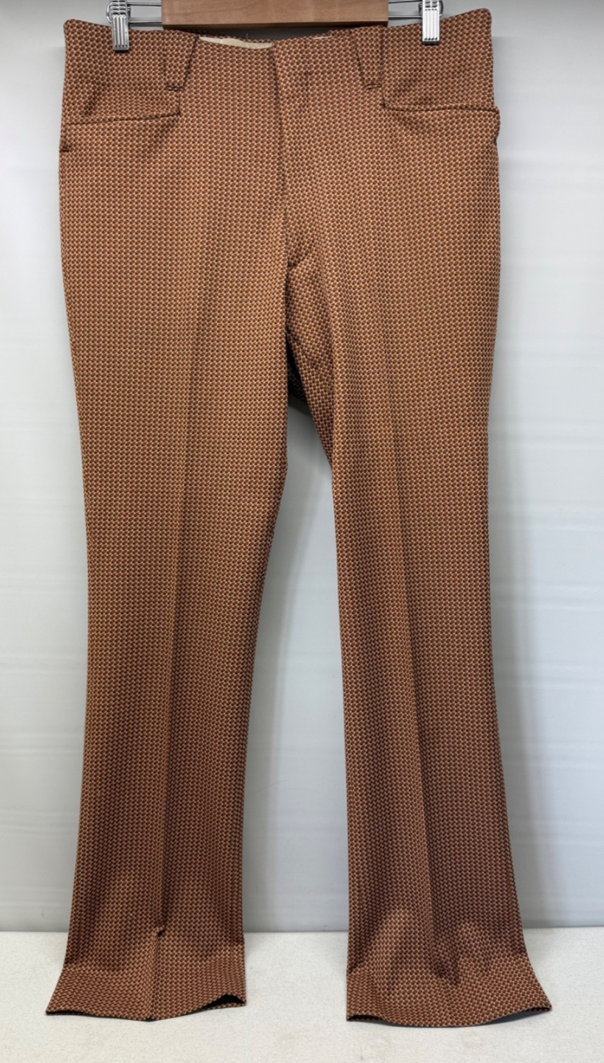 Vtg 60-70s H BAR C Ranchwear Mens 34x32 Multi Color Washable Poly Western Slacks