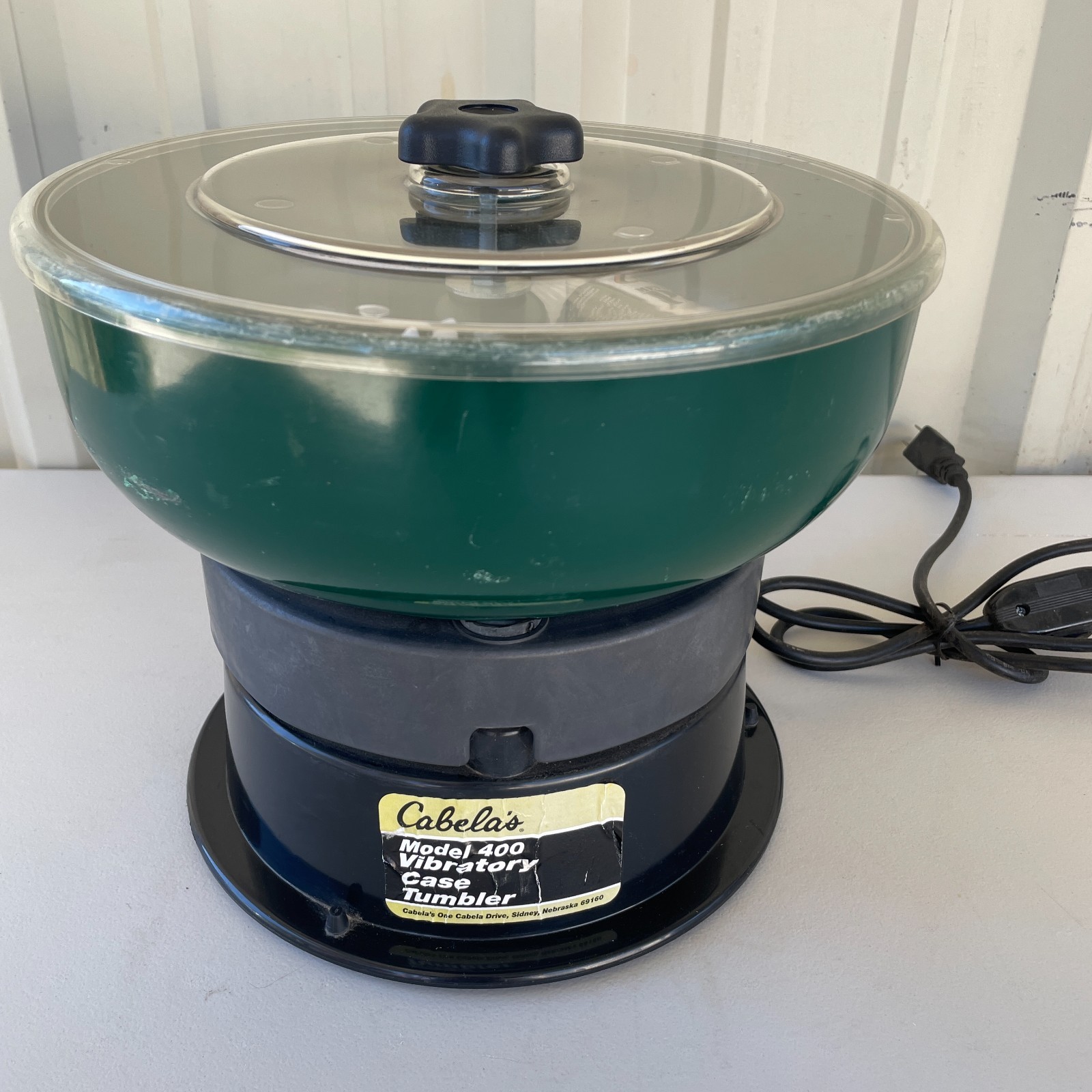 Cabelas Model 400 Vibratory Case Tumbler Cleaner Ammo Bullet Reloading Tool VG