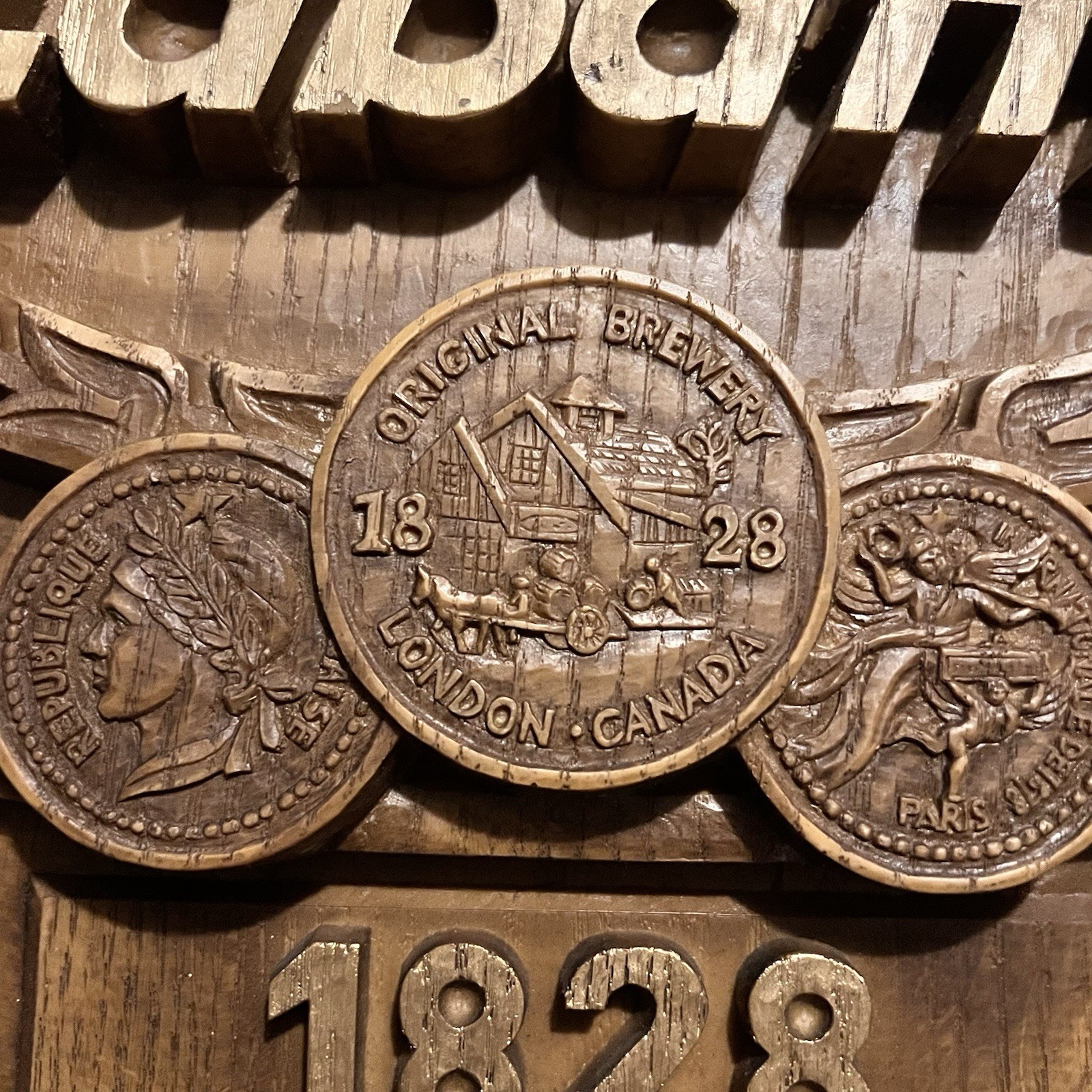 Labatt’s Beer Barrel Wall Sign 19” Vintage 3D Canadian Brewery Bar Decor