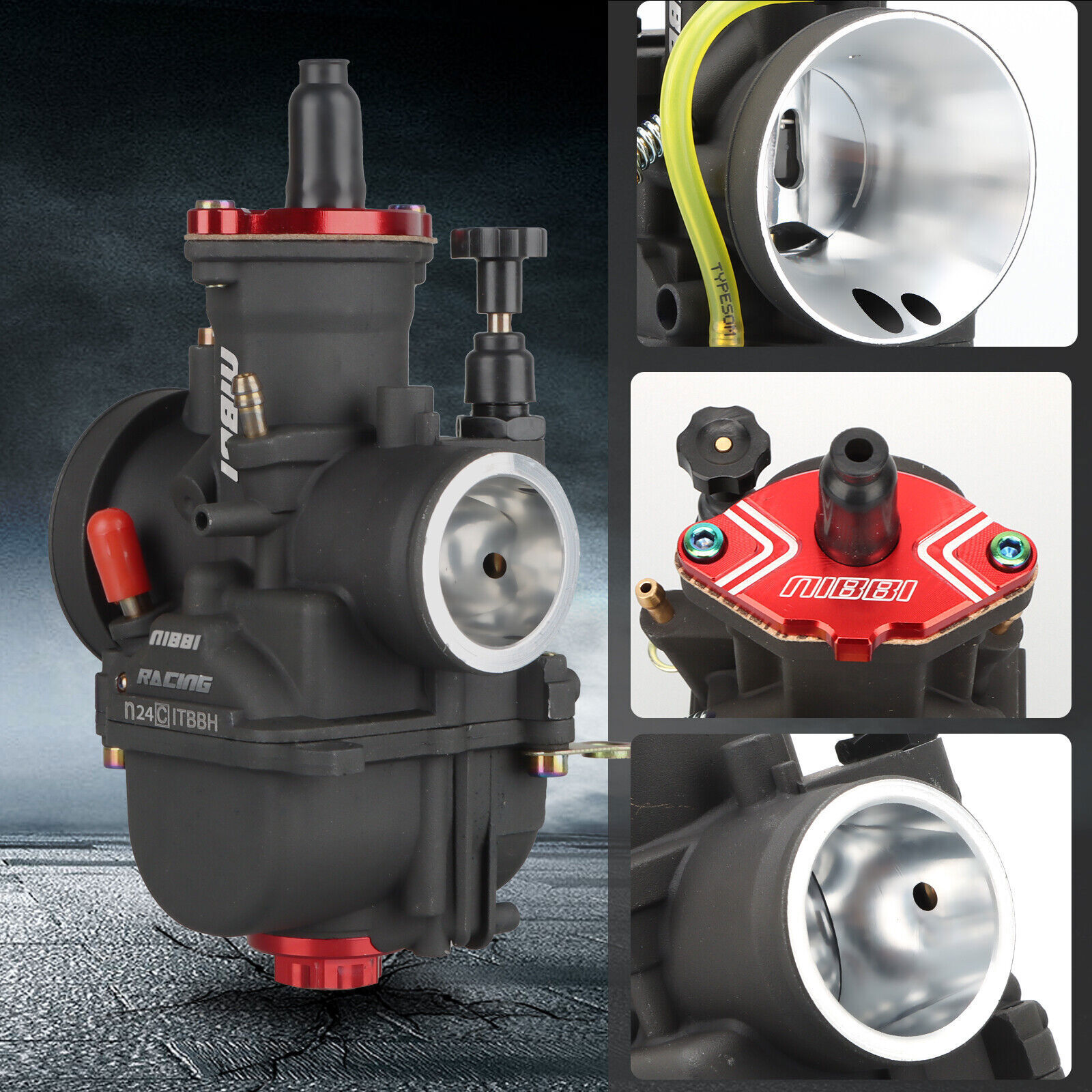 NIBBI PWK 24mm Pre-Jetted Carburetor For Yamaha TTR125LE TTR125L TTR125E TTR125