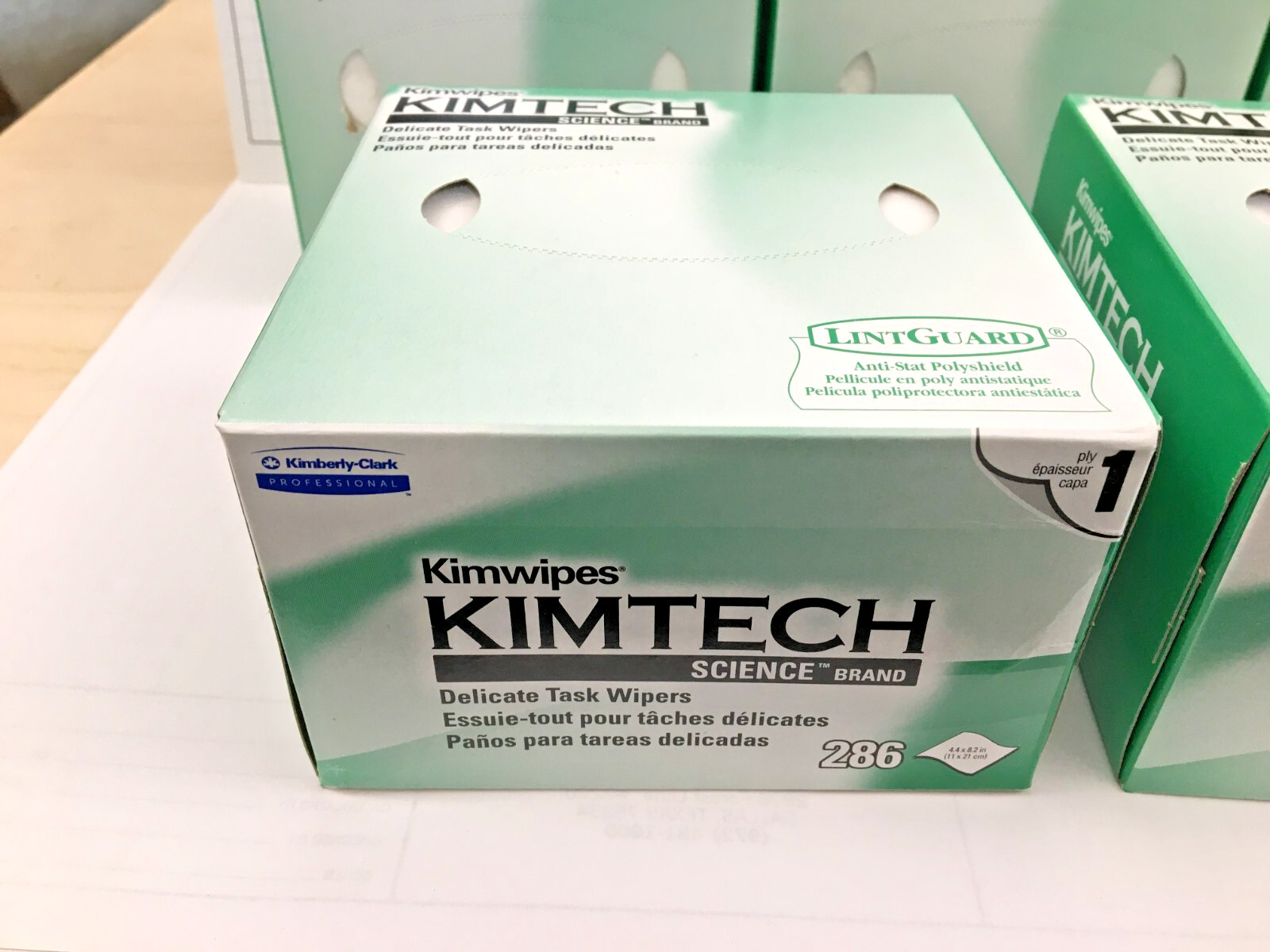 Kimwipes Delicate Task Wipes 34155, 5 Boxes of 286, 1430 Wipes Kimtech Science