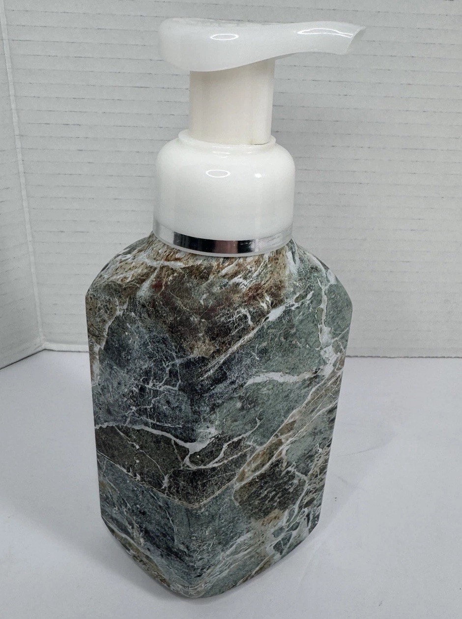 Bath & Body Works Green Mix Stone Foaming Hand Soap Dispenser Holder Pump