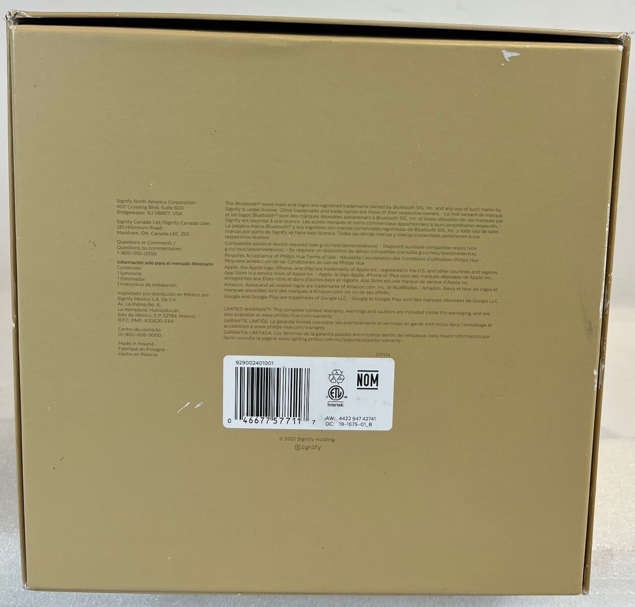 Philips Hue White and Color Corded Dimmable Smart Lamp, Limited Edition Gold