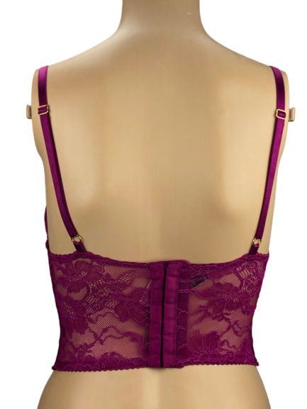 VICTORIA'S SECRET VERY SEXY BOMBSHELL SATIN ADD 2 CUPS PUSH UP CORSET BRA TOP