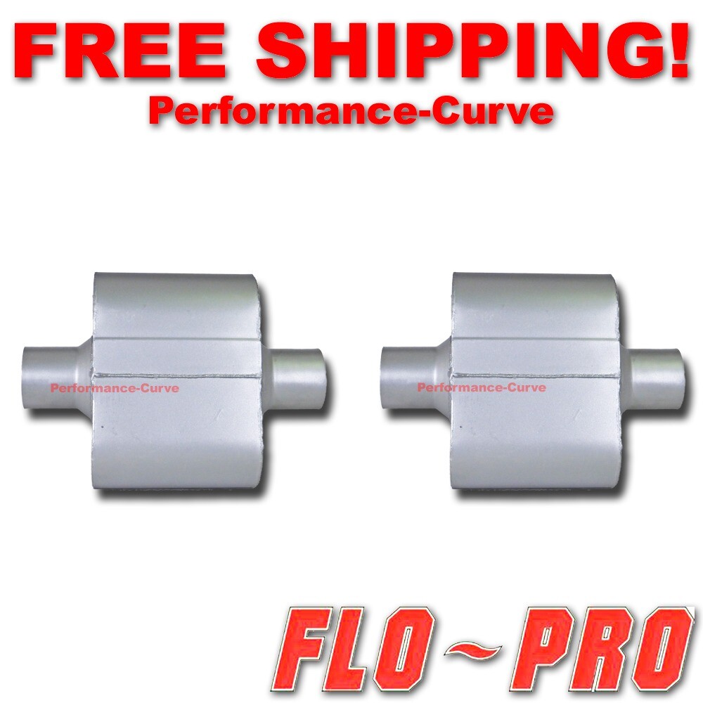 Pair of Single Chamber Performance Race Mufflers FLO-PRO 2.5" / 2.5"  - V425109