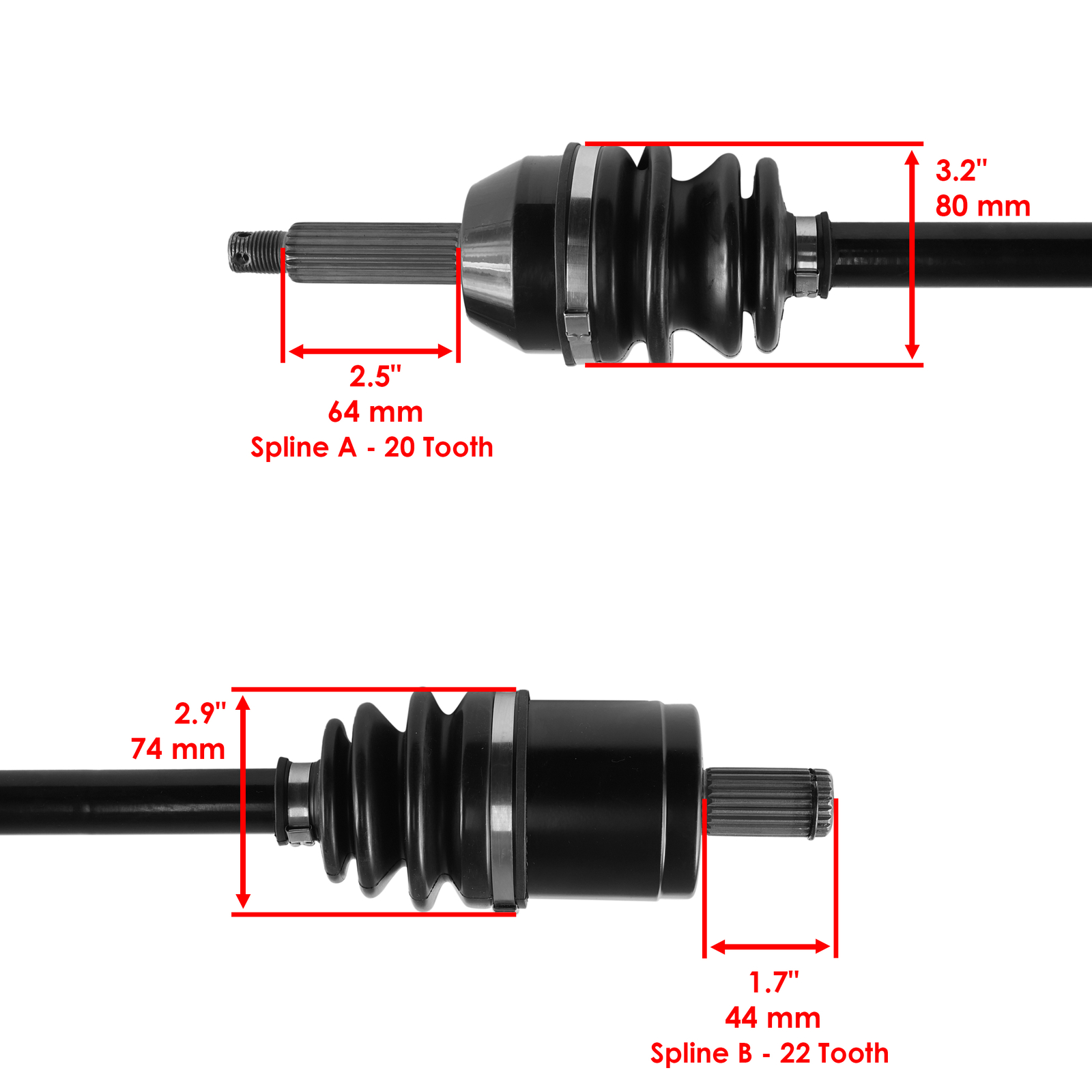 Front Left Complete CV Joint Axle for Polaris Ranger 500 700 4X4 EFI 2008