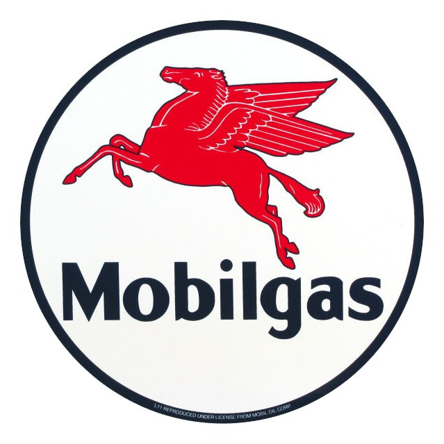 Pair of Mobilgas 12" Vinyl Decals (DC125)