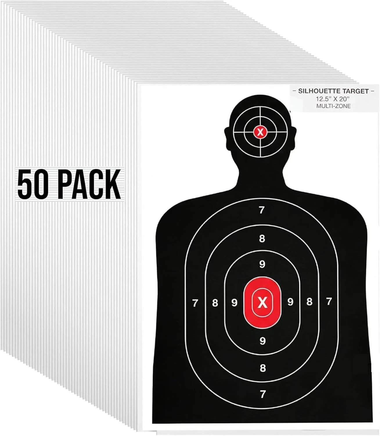 Shooting Target, Targets for Pistol Shooting Targets for the Range, 14x22, 50pk