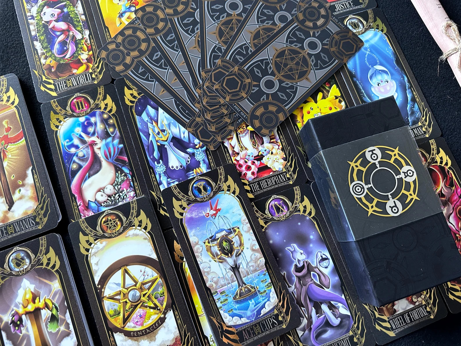 Pokemon (pocket monster) 78 tarot card deck - gold foiled - Poke Box