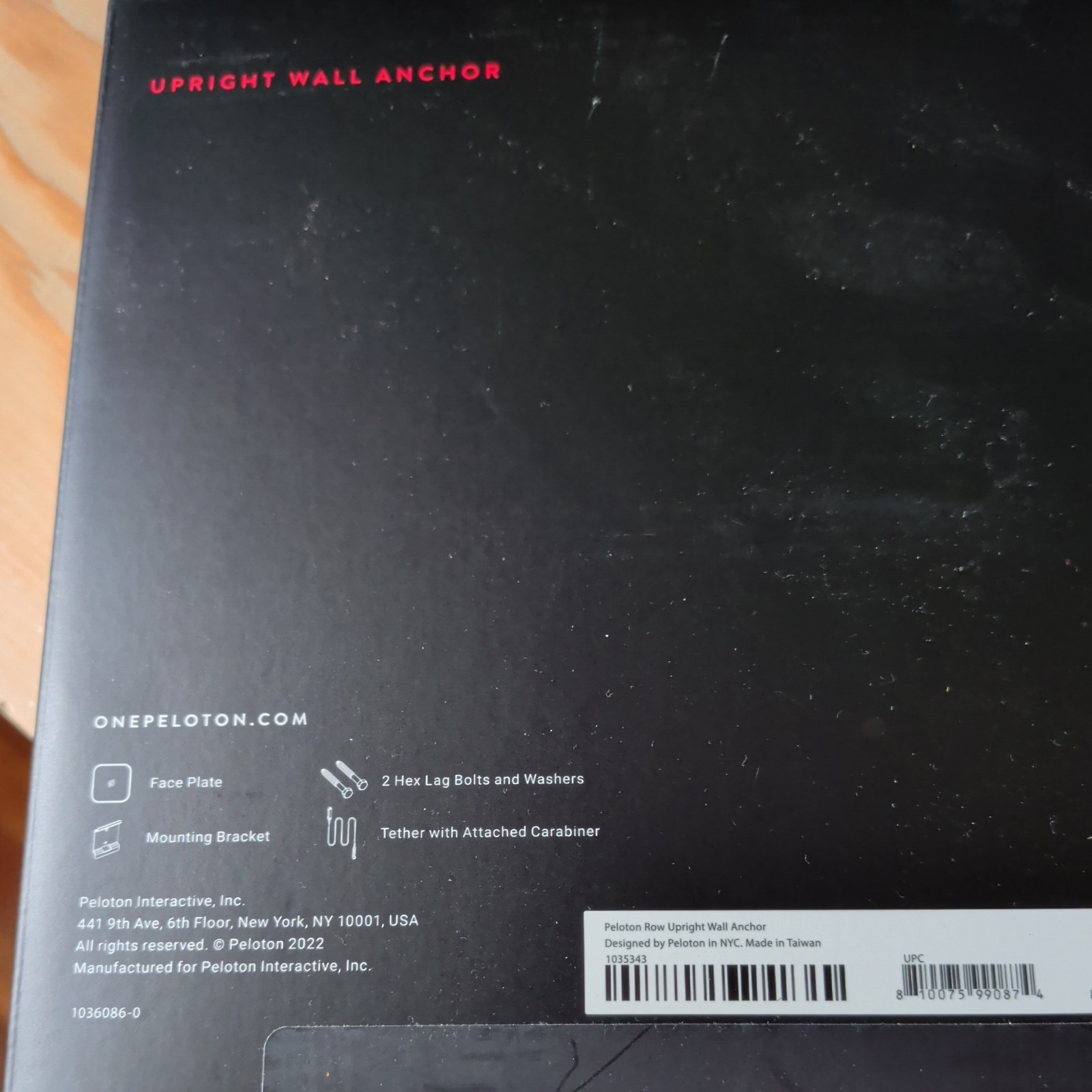 Peloton Row Upright Wall Anchor Complete Kit NEW IN BOX