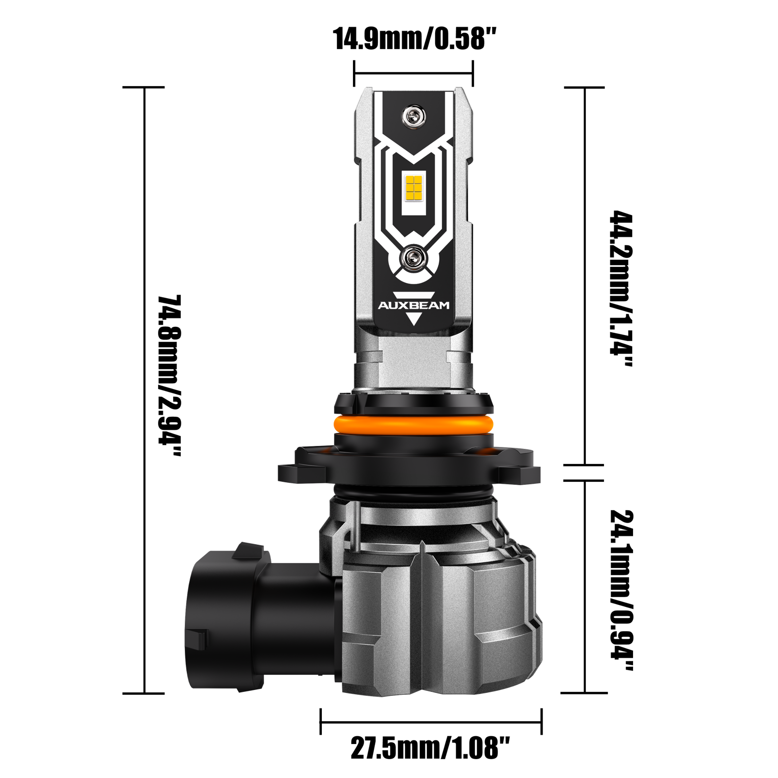 AUXBEAM H10 LED Fog Light Driving Bulbs 9145 9140 White 6000K Super Bright 120W