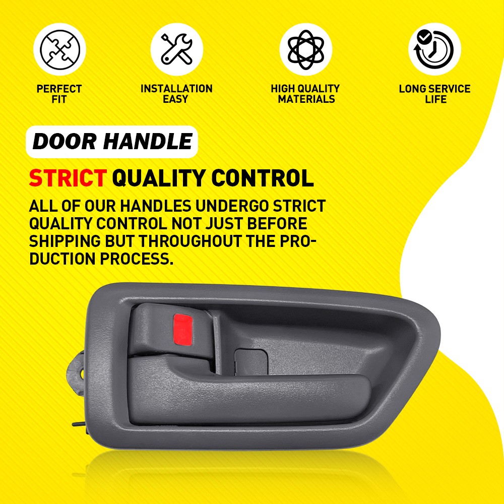 4PCS Interior Inside Inner Door Handle Full Set For Toyota Camry 1997-2001 Gray