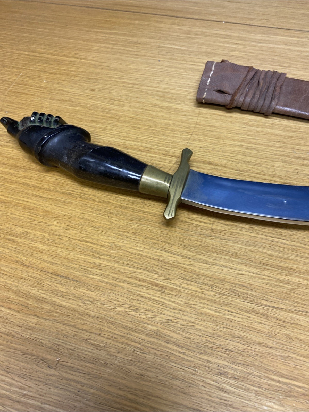 Vintage 1970s Negrito Bolo Knife with Wood Carved Handle